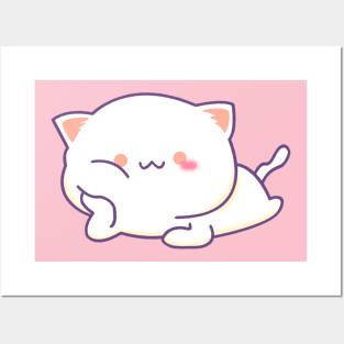 Cute cat staring Posters and Art